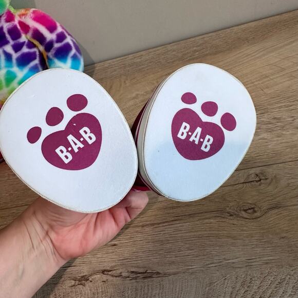 Build a Bear Rainbow Leopard Print Bear 16" Plush and clothing lot - Picture 10 of 16